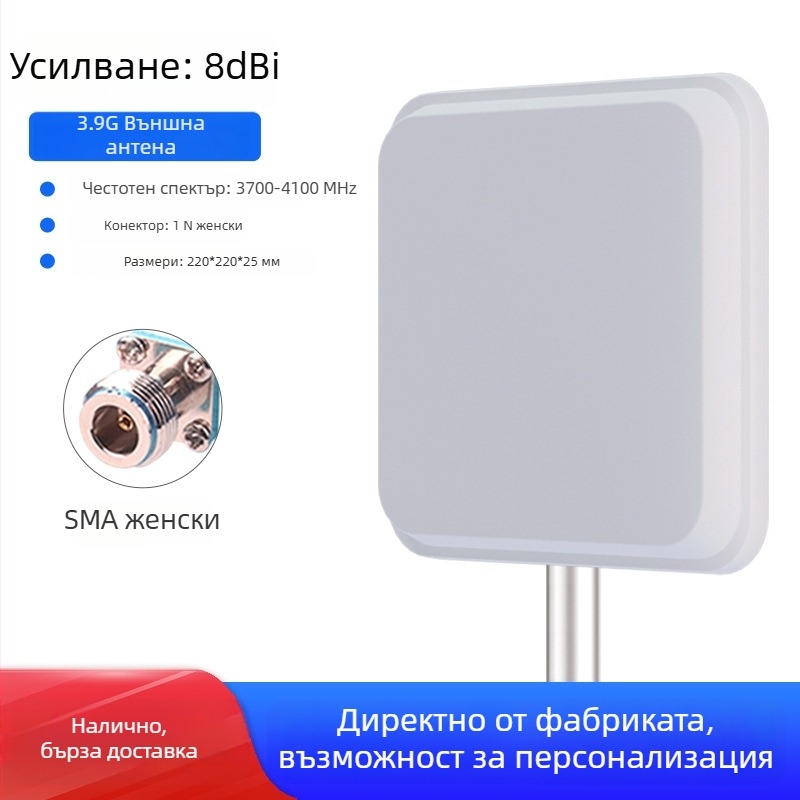 WiFi насочена плоска панелна антена, 2.4/5.8 GHz, 18 dBi усилване, мост AP базова станция