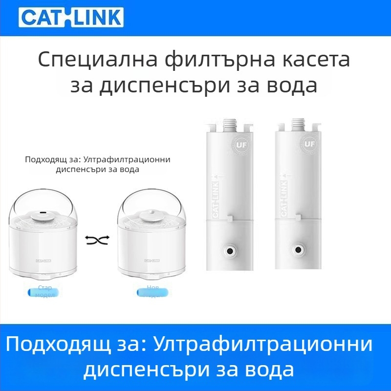 Catlink Безжичен диспенсър за вода за котки с керамичен филтър и ултрафилтрация