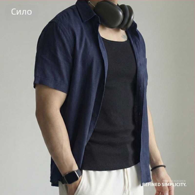 Y-образен гръб без ръкави спортен потник, Slim Fit, базов слой, отвежда потта, кръгло деколте