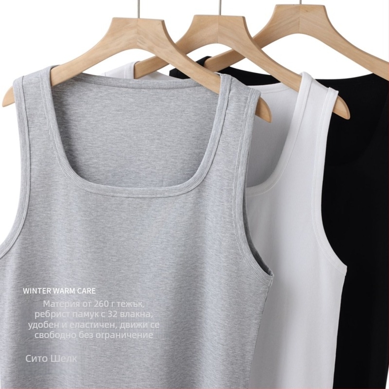 Y-образен гръб без ръкави спортен потник, Slim Fit, базов слой, отвежда потта, кръгло деколте