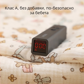 Бебешка плоска възглавничка – чист памук, карикатурен стил, клас А безопасност, за новородени, Moe Rabbit Babe