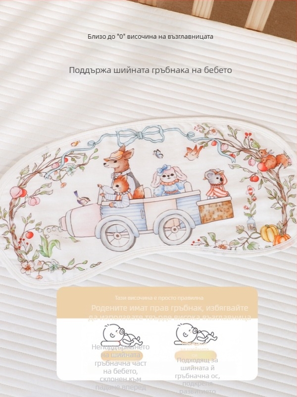 Възглавничка във формата на облак за бебета и малки деца, бамбукови влакна като материал и пълнеж, карикатурен дизайн, безопасност клас A, пускане пролет 2025