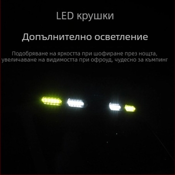 Светлинен прожектор за покрив в рамка за багажник — съвместим с Prado LC250, Haval H9, Raptor, Jietu Traveler и Shanhai T2; Марка: Danyang Deliang