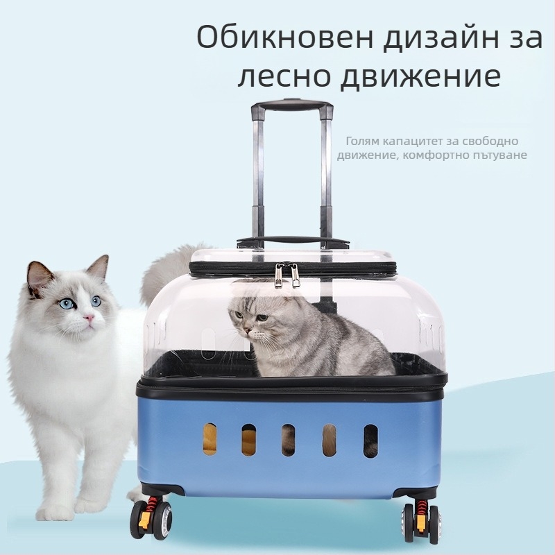 Чанта за домашни любимци с твърд корпус от PP за котки и кучета, капацитет 15, произход Хебей