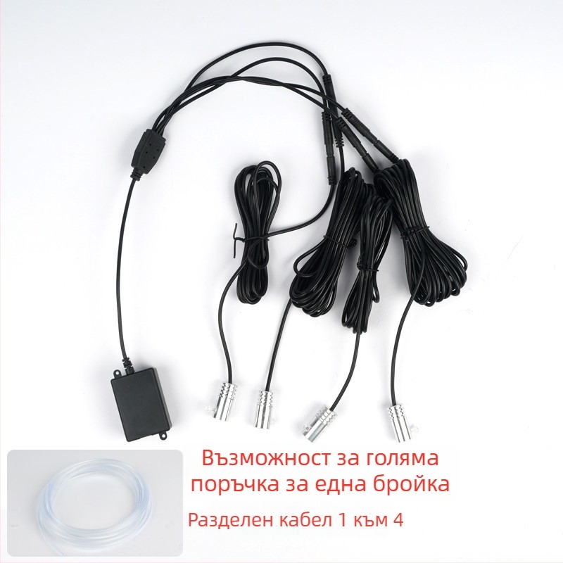 Лампа за автомобилни прибори с оптично влакно за водене на светлина, LGX модел, LED, 5V/12V/24V, 5W, централен контролер, 1–5 изхода