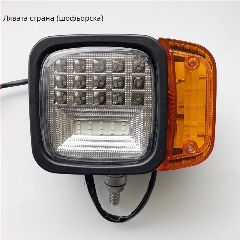 Преден LED фар за комбиниран модул за багер, товарна количка и строителна техника — универсален 12-80V, широк зрителен ъгъл, завъртан прожектор