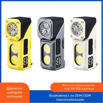 Челна лампа с магнитно закрепване и многофункционална работна светлина, 5W, презареждаема 700 mAh батерия, обхват 100–200 м