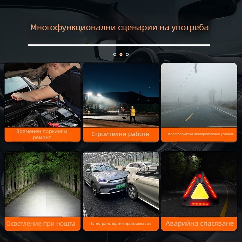 Многофункционална работна лампа със COB LED масив 5730×44, 1000 lm, 180° лъч, ABS корпус