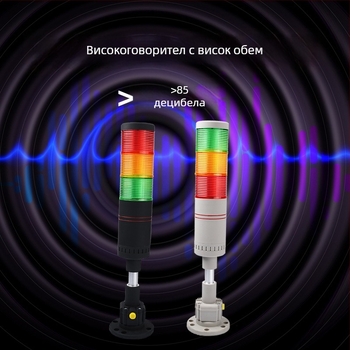 LED предупредителна светлина за машини с кула и многоетажен индикатор, 24V, EXZS60DH