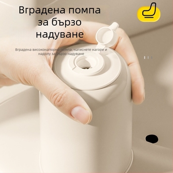 Преносимо надуваемо бебешко седалче за къпане, сгъваем дизайн, подходящо за деца до 3 години