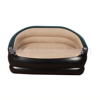 2-местен надуваем PVC диван с флокирана повърхност, за вътрешна и външна употреба, сгъваем, инфлация с въздушна помпа, модел Srsf