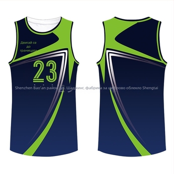 Спортен потник с дигитален печат, без ръкав, 100% полиестер