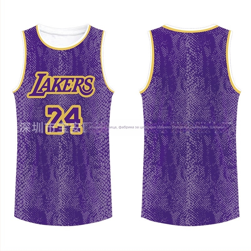 Спортен потник с дигитален печат, без ръкав, 100% полиестер