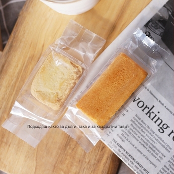 Гравюрен печат върху удебелена памучна хартиена торбичка за опаковки на ананасови сладкиши, 50 бр./пакет, прозрачно матиран финиш