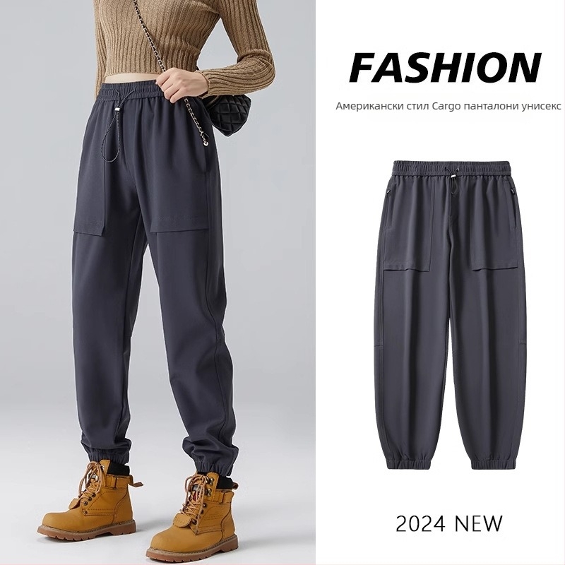 Унисексови работни панталони за туризъм и къмпинг, полиестер, вятърозащитни, пролет/есен