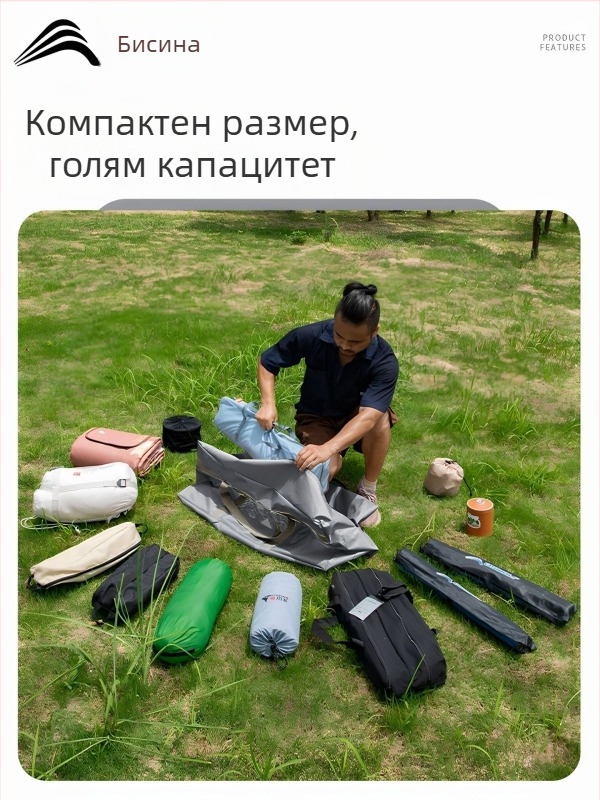 Съхранителна чанта за къмпинг оборудване — Бранд Bswolf/beishanlang, влагозащитна подложка, голям капацитет