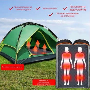 Well Fruit Подложка за двама с USB нагряване FRD707 – водоустойчива външна нагревателна подложка