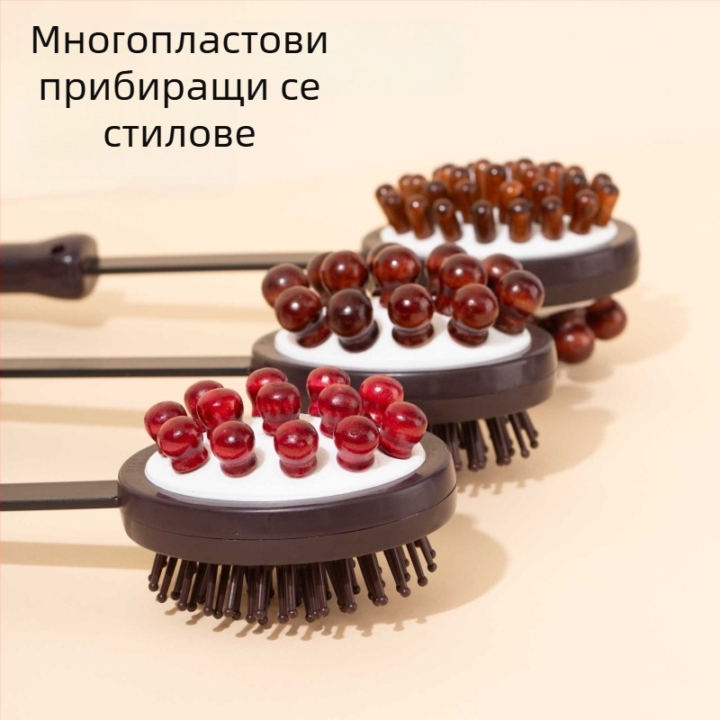 Ръчен двустранен масажен чук за здравословен фитнес; пластмасов корпус, тегло 210 g, многофункционално меридианно масажиране