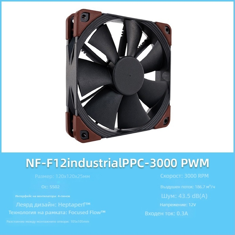 Owl F12/P12 серия PC корпус вентилатор, PWM интелигентно управление на температурата, 5V, 1500 RPM, SSO2 лагер