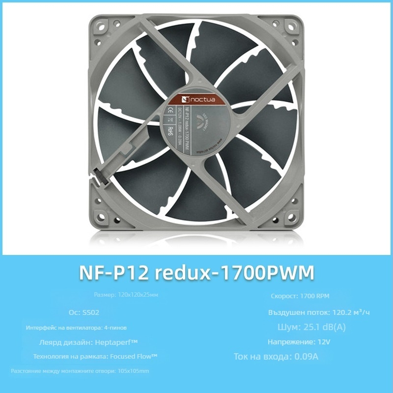 Owl F12/P12 серия PC корпус вентилатор, PWM интелигентно управление на температурата, 5V, 1500 RPM, SSO2 лагер