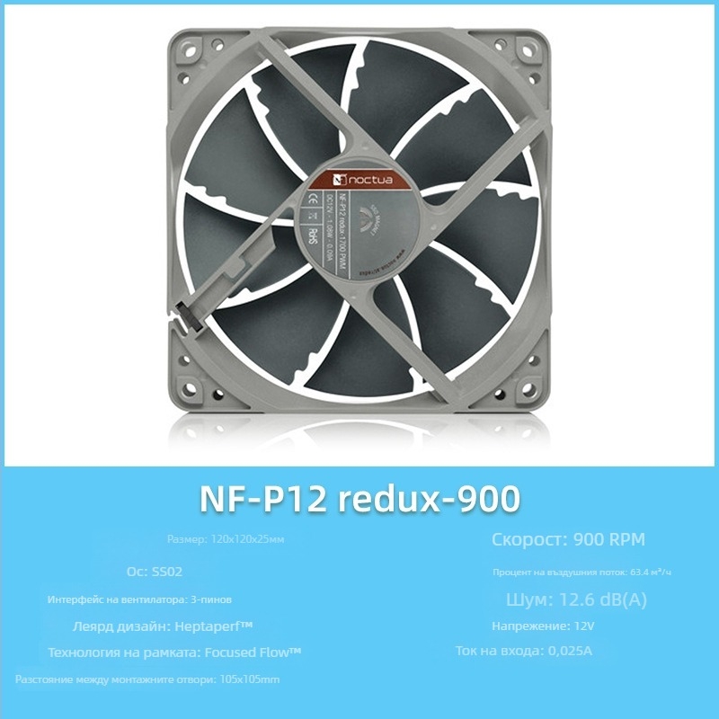 Owl F12/P12 серия PC корпус вентилатор, PWM интелигентно управление на температурата, 5V, 1500 RPM, SSO2 лагер