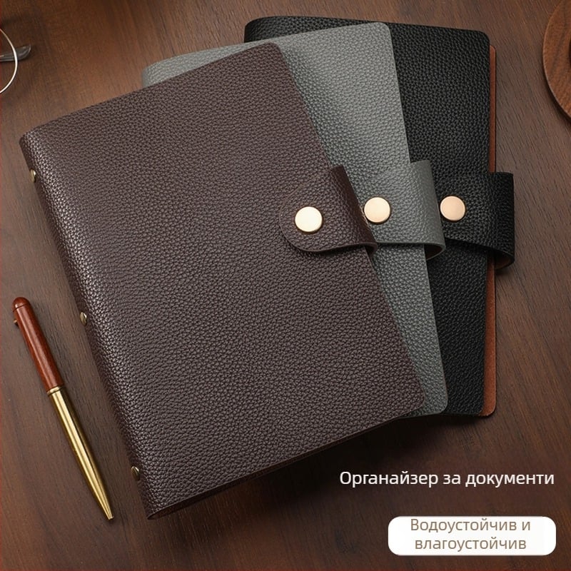 Папка за разписки от PU кожа - 40 страници, модел Deposit Slip Book 001, размер 22×15.5 cm