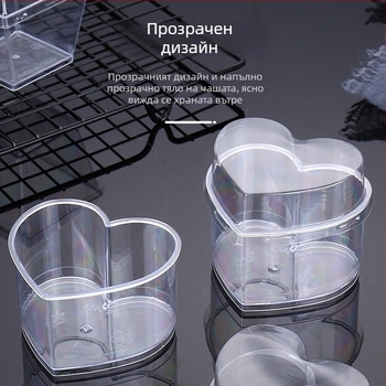 Еднократна чашка за мус, сгъстен дизайн, творческа чашка за желета за десерти, модел 7770, PS пластмаса, с капак, за пакетиране на храна