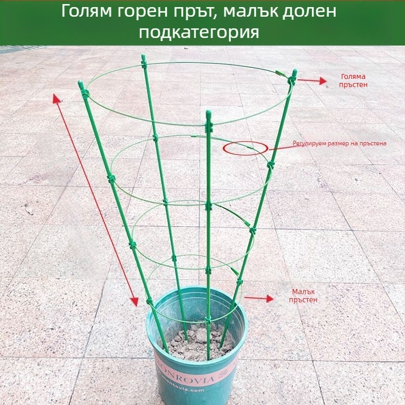 Вътрешен катерещ държач за растения с пластмасова опора за рози и клематис