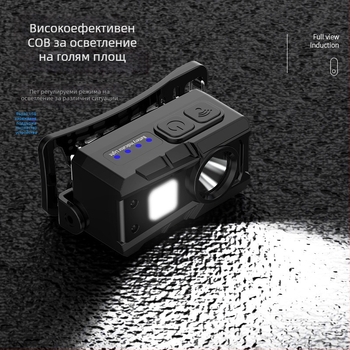 Челна лампа със сензорно управление — LED 5W, вградена батерия 800 мАч, зареждаща, обхват до 100–200 м