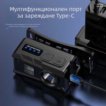 Челна лампа със сензорно управление — LED 5W, вградена батерия 800 мАч, зареждаща, обхват до 100–200 м