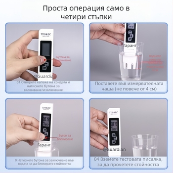 Онлайн анализатор на качеството на водата за питейна вода с тест за тежки метали