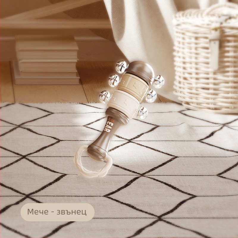 Le zai Ръчно държан тамбурин – пластмасово бебешко барабанче, обучителна играчка за ранно развитие, комфорт за бебето, опаковка в кутия, 3C пластмасова играчка