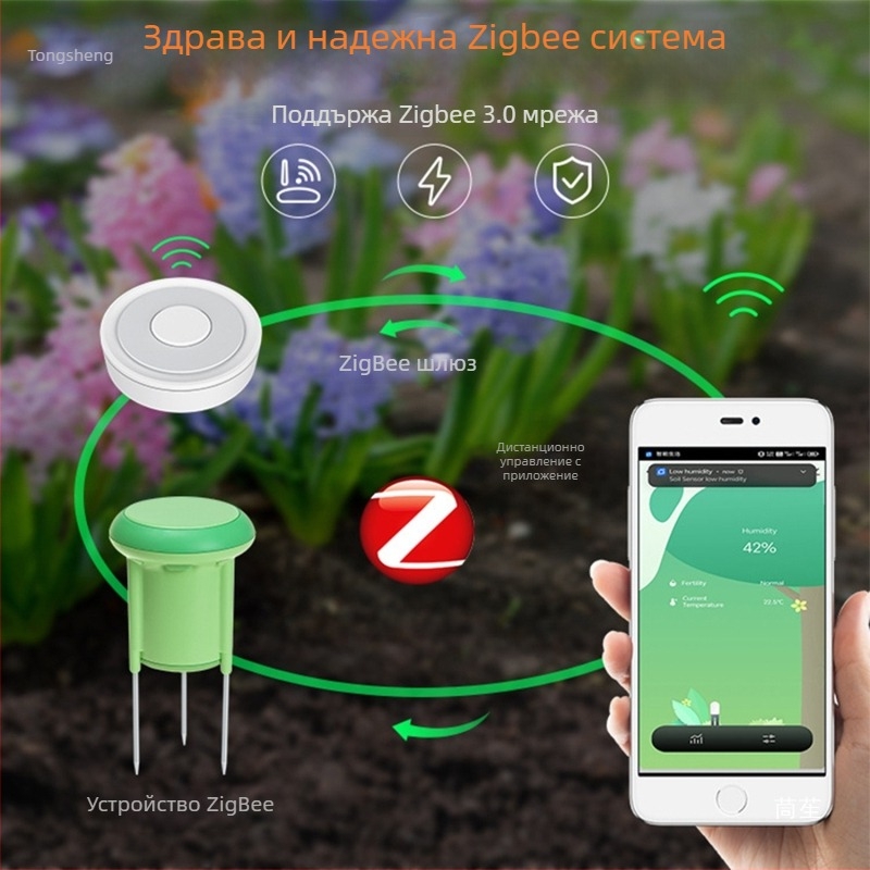 Почвен тестер с ZigBee 3.0 Wi-Fi, сензор за температура и влажност на почвата и тест за тежки метали