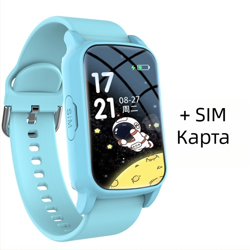 Детски 5G смарт часовник телефон с GPS, водоустойчив, слот за SIM карта, 2 MP камера