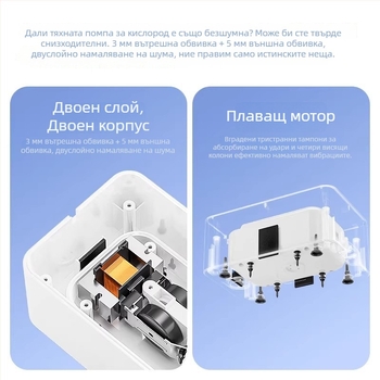 Yee ултра-тиха компактна аквариумна кислородна помпа – за домашна употреба, циркулационна помпа и аератор