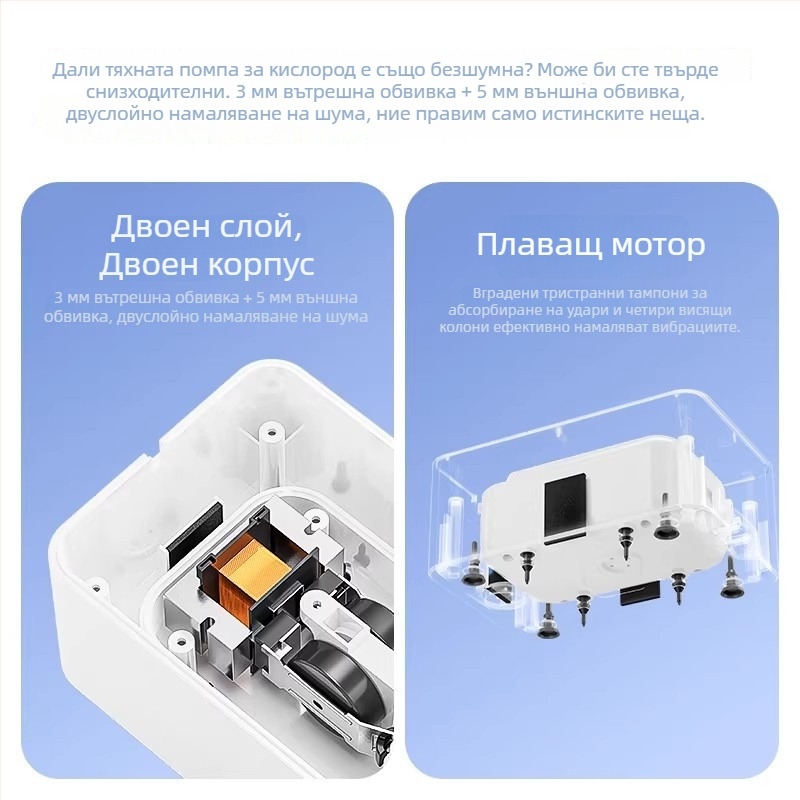 Yee ултра-тиха компактна аквариумна кислородна помпа – за домашна употреба, циркулационна помпа и аератор