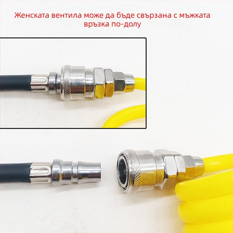 Автомобилна помпа за въздух с удължител на тръбата - Единичен цилиндър, 120W, 45 л/мин, пластмаса + метал, USB зареждане