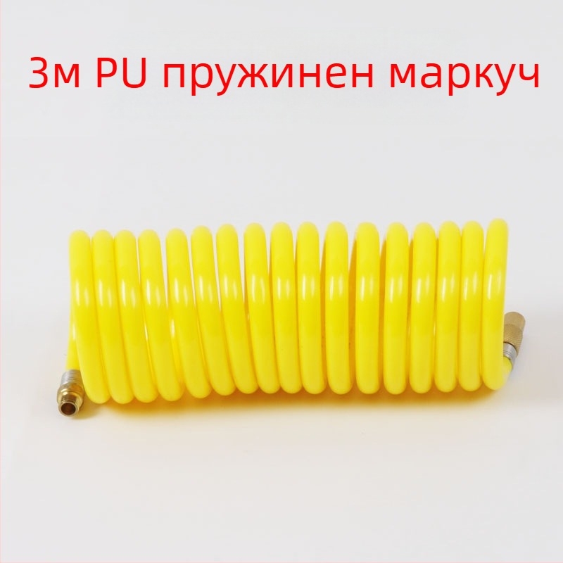 Автомобилна помпа за въздух с удължител на тръбата - Единичен цилиндър, 120W, 45 л/мин, пластмаса + метал, USB зареждане