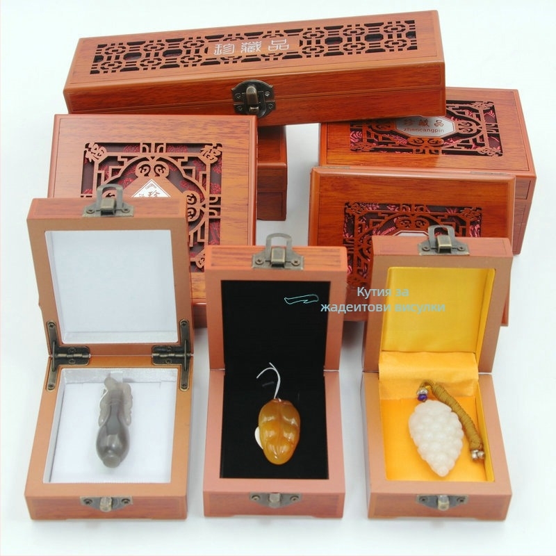 Дървена кутия за гривни и колиета — луксозна витринна кутия за бижута от Aolan Jewelry