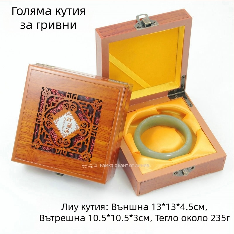 Дървена кутия за гривни и колиета — луксозна витринна кутия за бижута от Aolan Jewelry