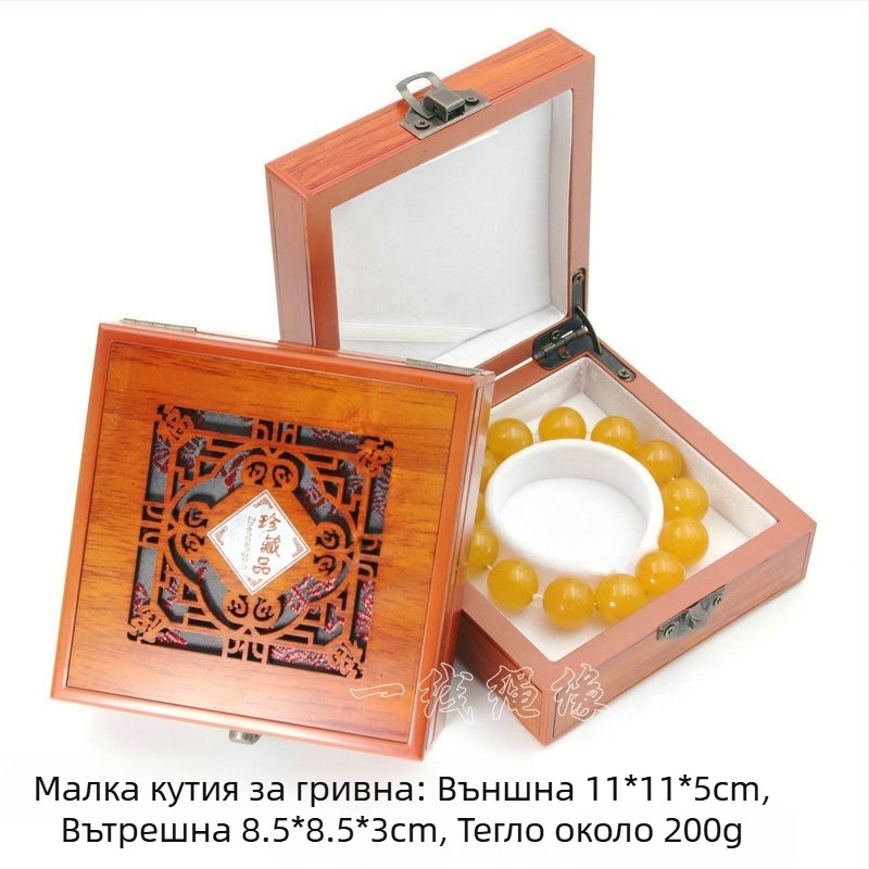 Дървена кутия за гривни и колиета — луксозна витринна кутия за бижута от Aolan Jewelry