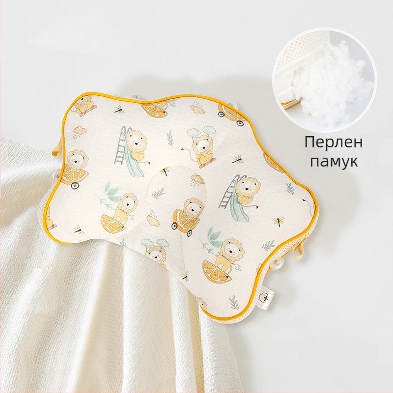 Бебешка възглавничка с форма на морска звезда, ядро от паметна пяна, калъф от химическо влакно, персонализиране; височина под 5 см; тегло до 0,5 кг; подходяща за бебета.