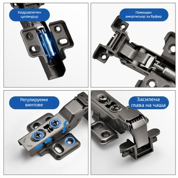 Алуминиев рамков шарнир, стомана с студено валцуване, електроплакиране, марка Liyu, модерен минимализъм