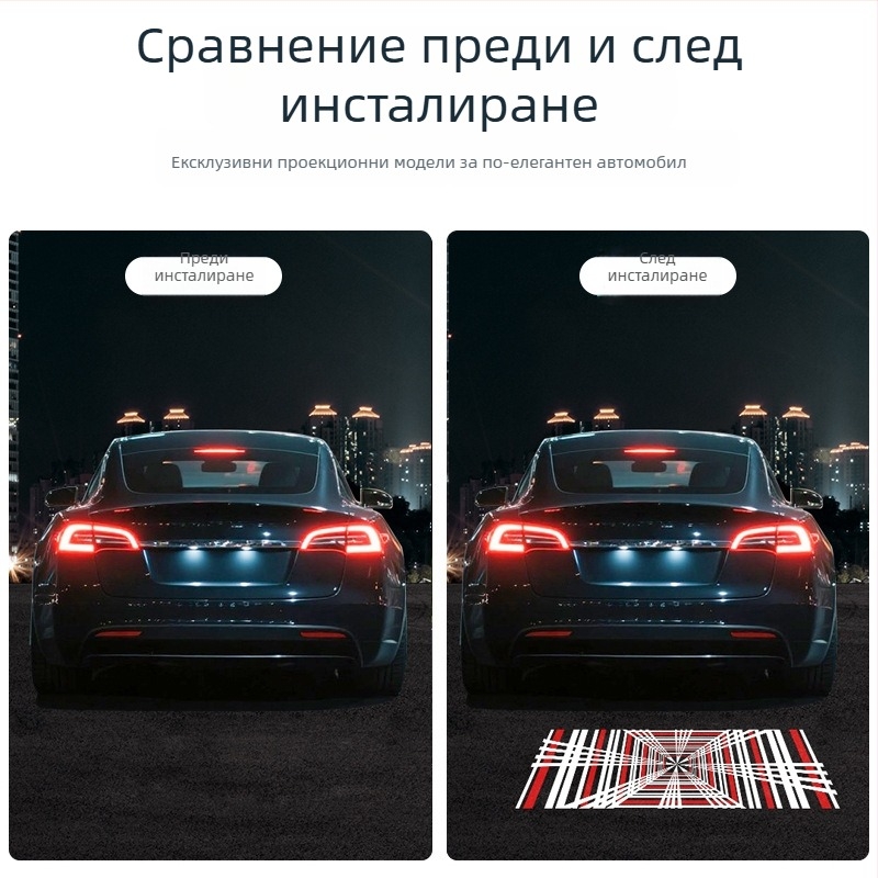 ZhiXin Tesla Model 3/Y проекционна лампа, 12V, LED 5050, 3W, 6500K, живот 80000 ч.