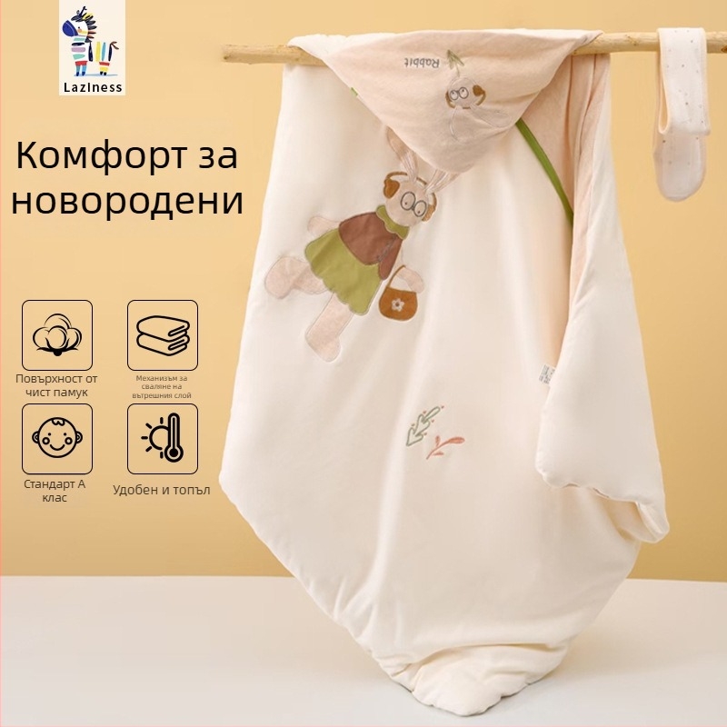 Памучна пеленка за новородено - завивка за увиване, 100% памук, за пролет и есен, подходяща за новородено, персонализиране по заявка
