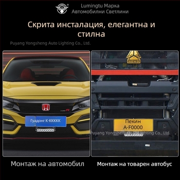 Светлина за регистрационен номер с 8 LED, алуминиево тяло, 8–85V, дълъг обсег за офроуд камиони