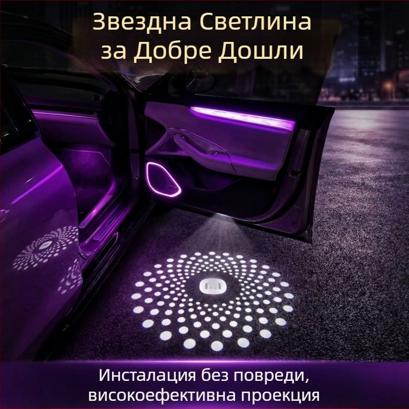 Светлина за посрещане на врата на SU7 YU7 автомобил – автоматичен сензор, вградена инсталация, 12V, 5W, пластмаса и алуминиев сплав, марка Shanghao