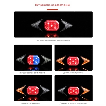 Meilong USB зареждаем комплект велосипедни светлини - предна и задна, водоустойчив