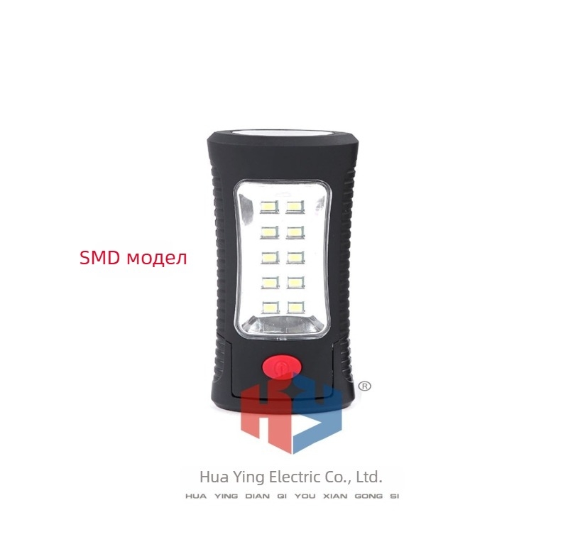 COB многофункционална ръчно задвижвана LED работна лампа (Източник на светлина: COB; Захранване: ръчно задвижване; Батерия: 3x AAA; Обхват: 50–100 m)