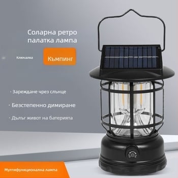 LED къмпинг лампа – презареждаща се, с бутон и дистанционно управление